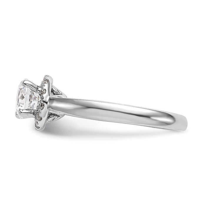 Buy 14K White Gold Halo Semi-Mount Engagement Ring | 1 Carat, Stylish Design-3