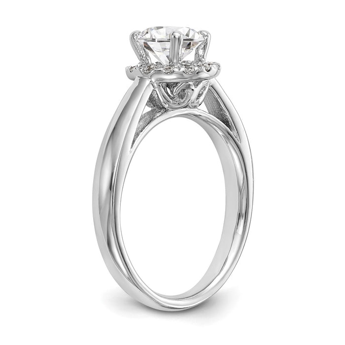 Buy 14K White Gold Halo Semi-Mount Engagement Ring | 1 Carat, Stylish Design-6