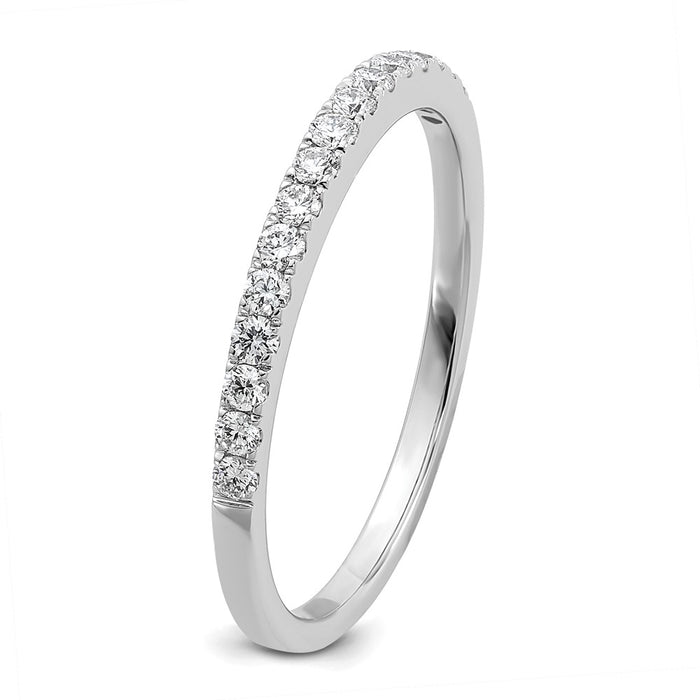 Buy Stylish 14K White Gold 1/4 Carat Diamond Eternity Wedding Band-6