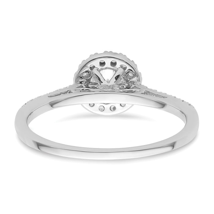 Buy Stylish 14K White Gold Halo Engagement Ring for 1/4 Carat Diamond-5