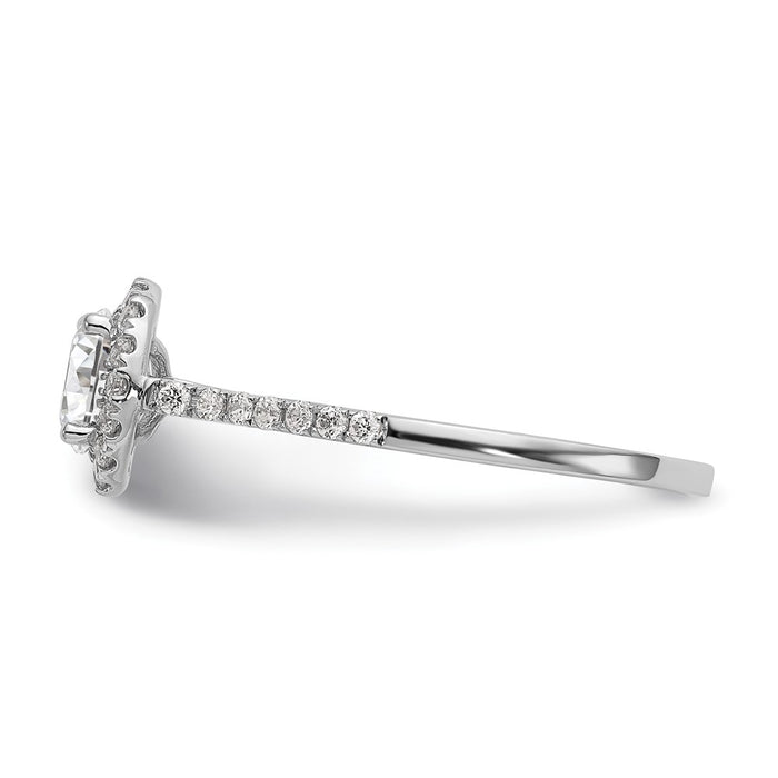 Buy Exclusive 14K White Gold Halo Engagement Ring for 1 Carat Center, Stylish Design-3