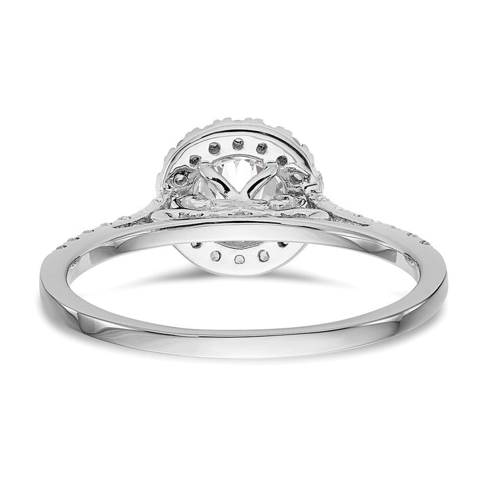 Buy Exclusive 14K White Gold Halo Engagement Ring for 1 Carat Center, Stylish Design-5