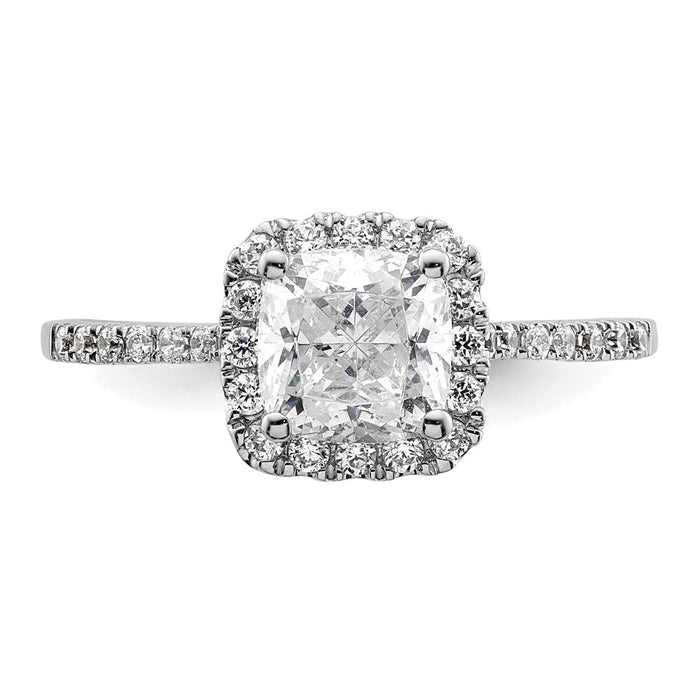 Buy Exclusive 14K White Gold Halo Semi-Mount Engagement Ring, 1.25 Carat-4