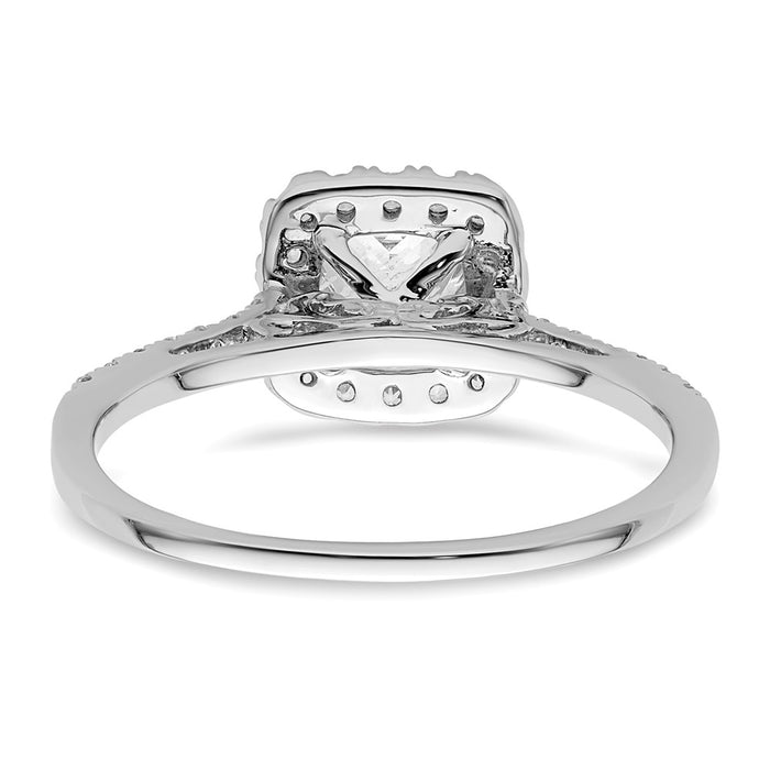 Buy Exclusive 14K White Gold Halo Semi-Mount Engagement Ring, 1.25 Carat-5