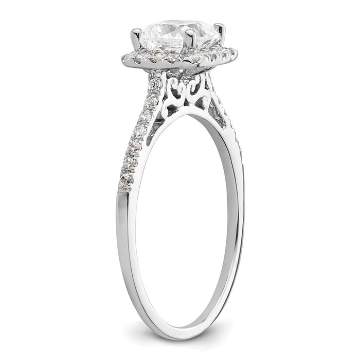 Buy Exclusive 14K White Gold Halo Semi-Mount Engagement Ring, 1.25 Carat-6