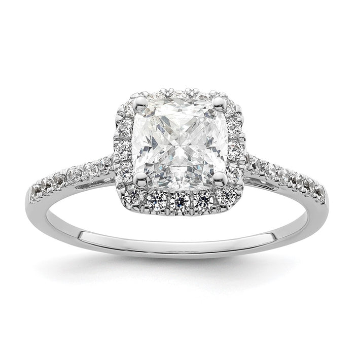 Buy Exclusive 14K White Gold Halo Semi-Mount Engagement Ring, 1.25 Carat-1