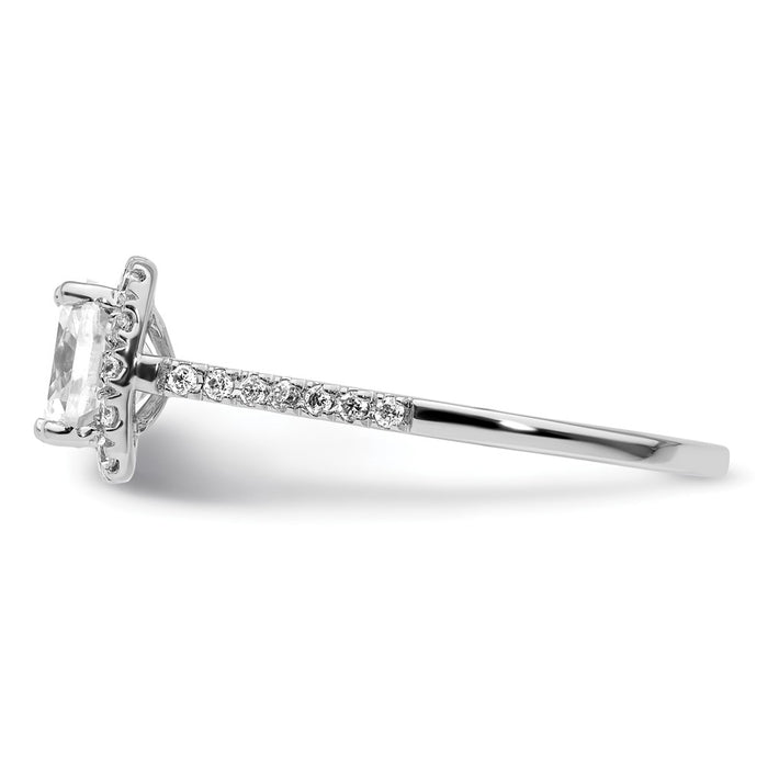 High-Quality 14K Two-Tone Halo Engagement Ring, 1.5 Carat Cushion Center - Luxury Value!-3