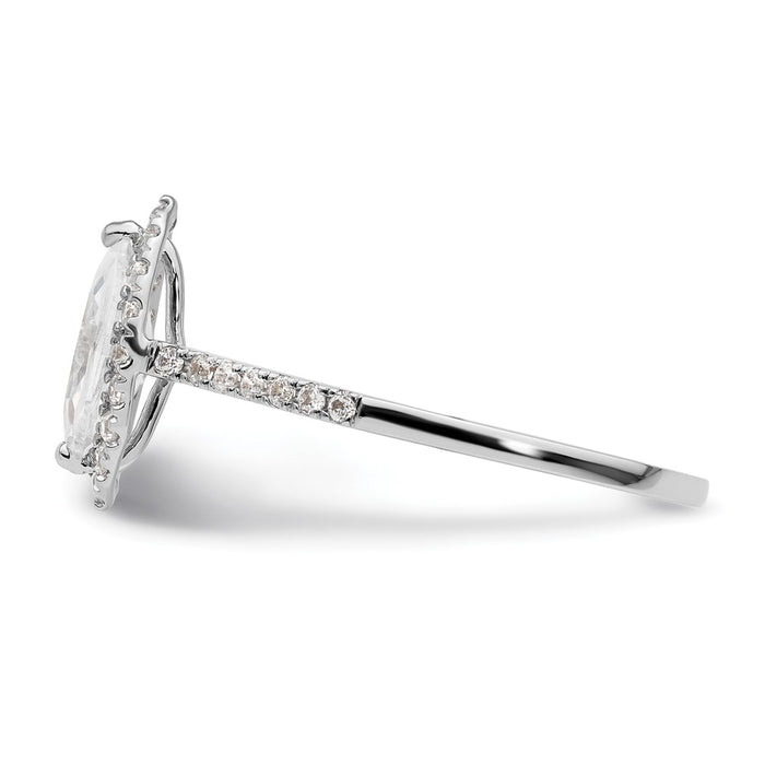 Buy Exclusive 14K White Gold Halo Engagement Ring with 1/3 Carat Diamonds-3