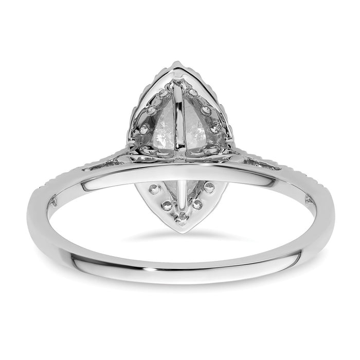Buy Exclusive 14K White Gold Halo Engagement Ring with 1/3 Carat Diamonds-5