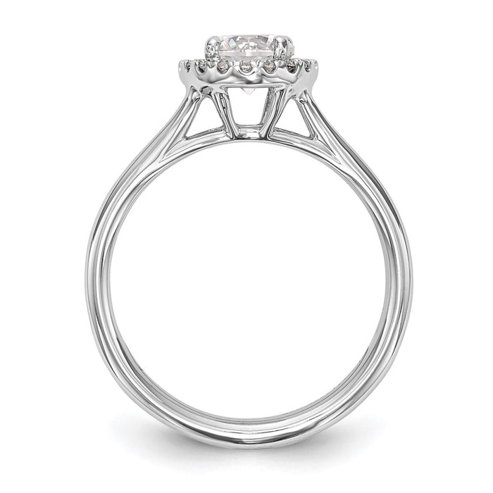 High-Quality 14K White Gold Halo Semi-Mount Engagement Ring, 1 Carat - Stylish Value-2