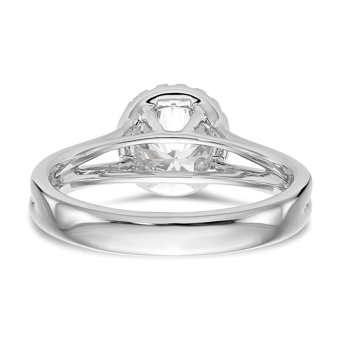 High-Quality 14K White Gold Halo Semi-Mount Engagement Ring, 1 Carat - Stylish Value-5