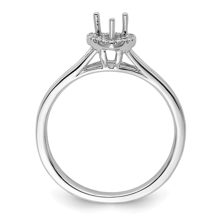 Buy Stylish 14K White Gold Halo Engagement Ring | 1/4 Carat Heart-Shaped Center-2