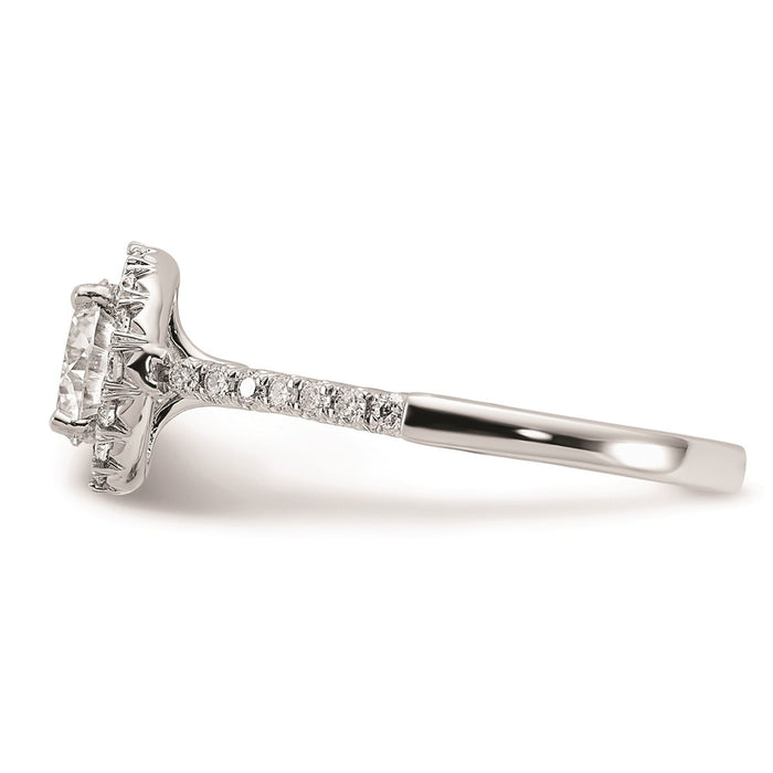 Buy 14K White Gold Halo Engagement Ring, 2 Carat Semi-Mount, Stylish Value-3