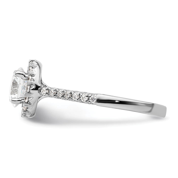 Buy Exclusive 14K White Gold Halo Semi-Mount Ring for 1.25 Carat Diamonds-3