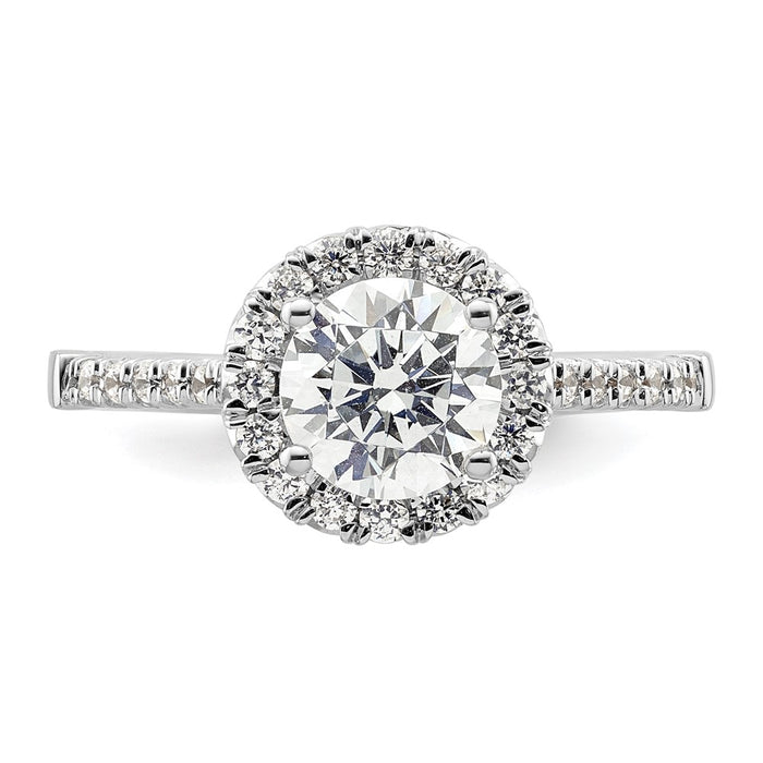 Buy Exclusive 14K White Gold Halo Semi-Mount Ring for 1.25 Carat Diamonds-4