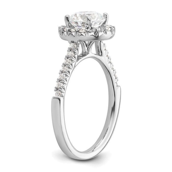 Buy Exclusive 14K White Gold Halo Semi-Mount Ring for 1.25 Carat Diamonds-6