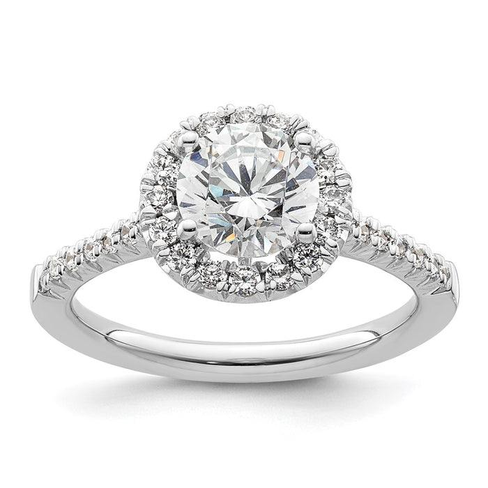 Buy Exclusive 14K White Gold Halo Semi-Mount Ring for 1.25 Carat Diamonds-1