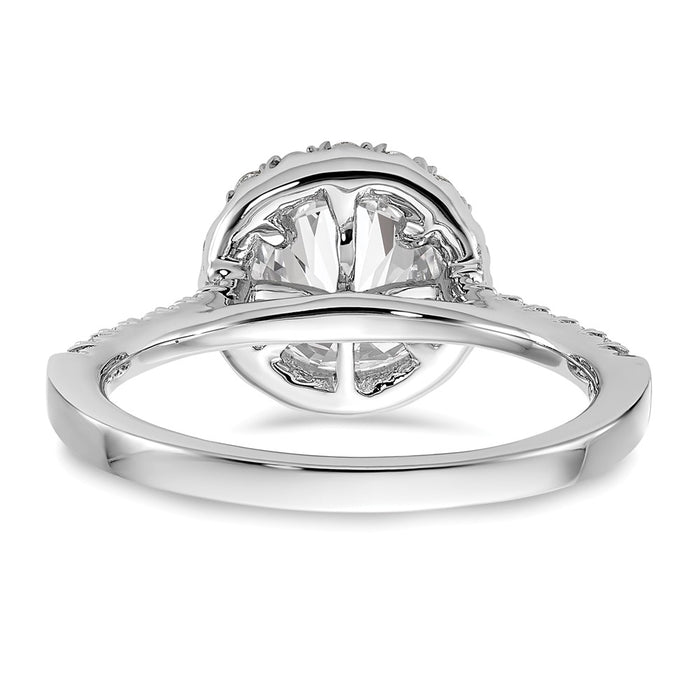 Exclusive 14K White Gold Halo Semi-Mount Engagement Ring | 1.5 Carat Style Value-5
