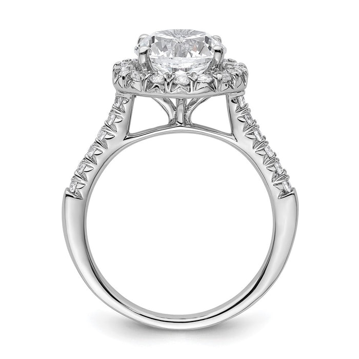 Buy 14K Lab-Grown Diamond Halo Semi-Mount Engagement Ring - Stylish & Affordable-2