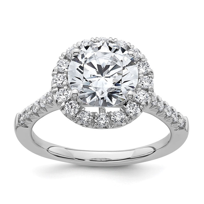 Buy 14K Lab-Grown Diamond Halo Semi-Mount Engagement Ring - Stylish & Affordable-1