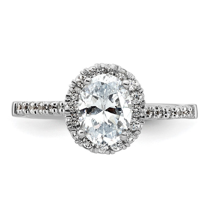 Buy Exclusive 14K White Gold Halo Semi-Mount Ring with 1/3 Carat Diamonds-4