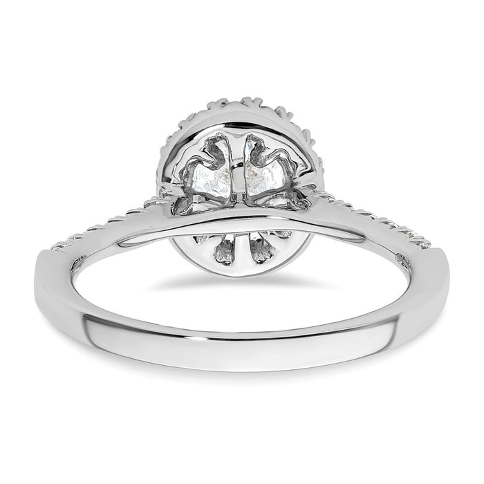 Buy Exclusive 14K White Gold Halo Semi-Mount Ring with 1/3 Carat Diamonds-5