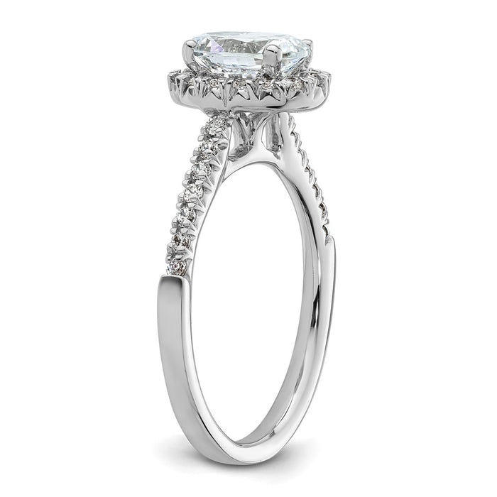 Buy Exclusive 14K White Gold Halo Semi-Mount Ring with 1/3 Carat Diamonds-6