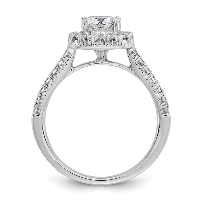 Buy Exclusive 14K White Gold Halo Semi-Mount Ring | 1 Carat Cushion & 3/8 Carat Diamonds-2
