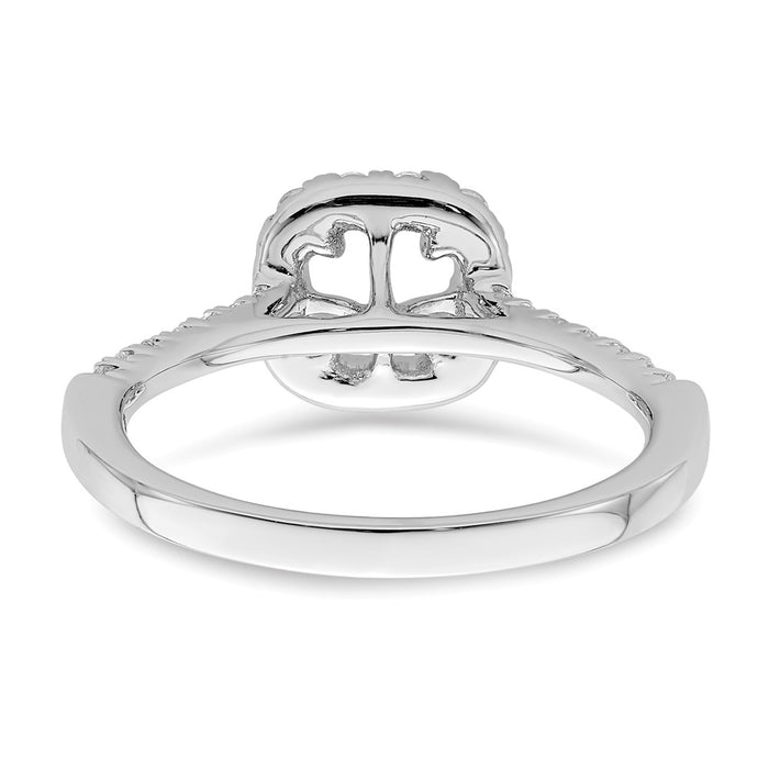 High-Quality 14K White Gold Halo Engagement Ring, 1/2 Carat Asscher-Cut, Stylish Value-5