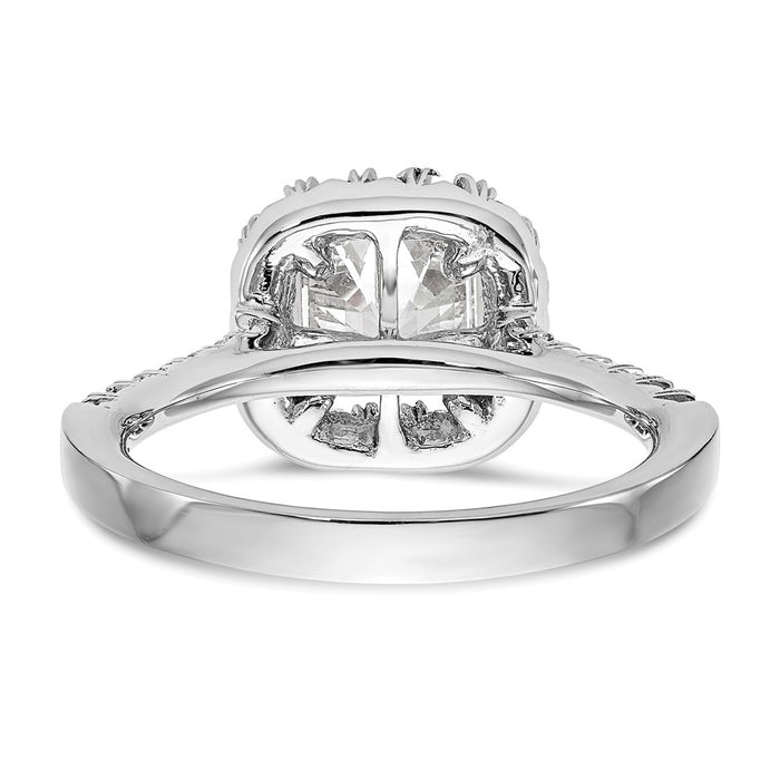 Buy High-Quality 14K White Gold Halo Semi-Mount Engagement Ring, 1 Carat-5