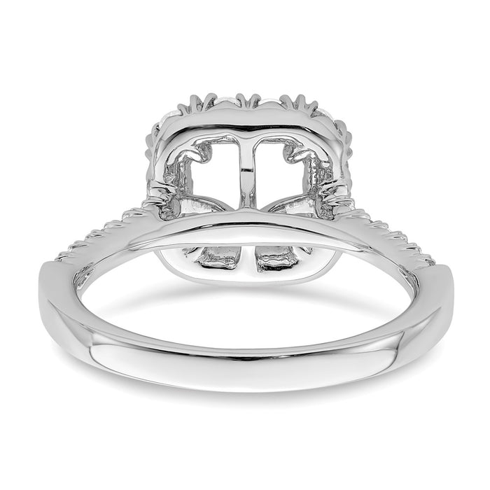 Buy Exclusive 14K White Gold Halo Semi-Mount Engagement Ring - 1.5 Carat-5
