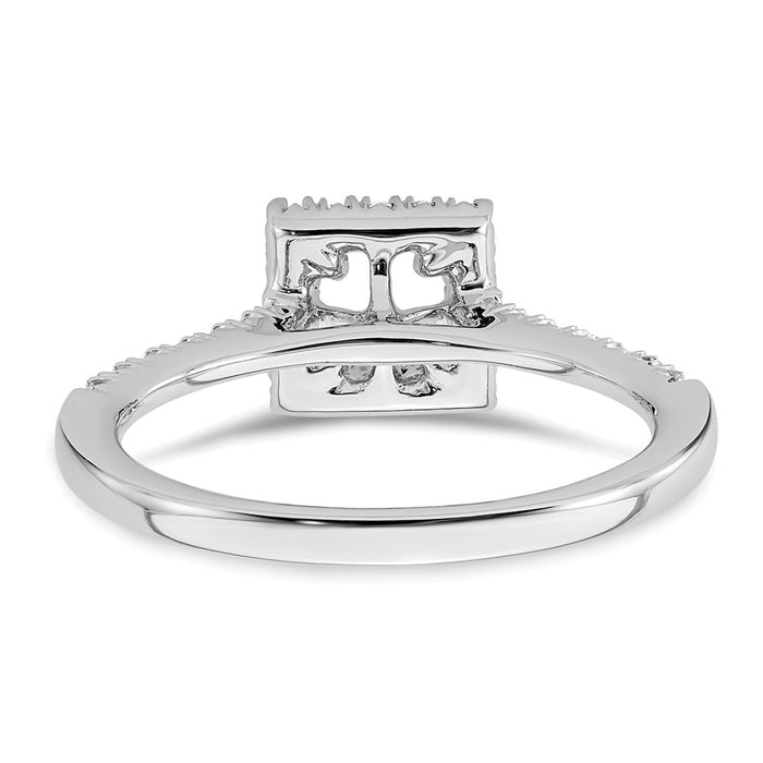 Exclusive 14K White Gold Halo Engagement Ring for 1/2 Carat Center Stone-5