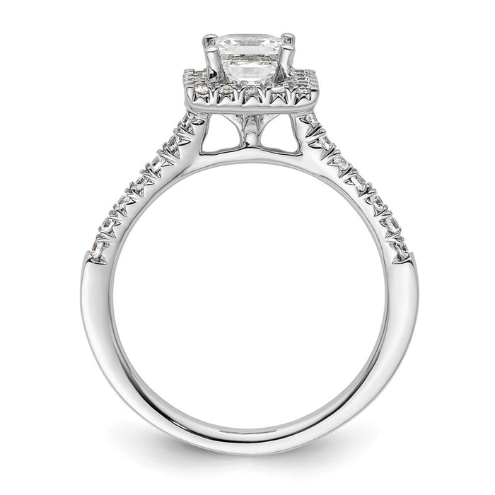 Buy 14K White Gold Halo Engagement Ring for 3/4 Carat Stone - Stylish Design!-2
