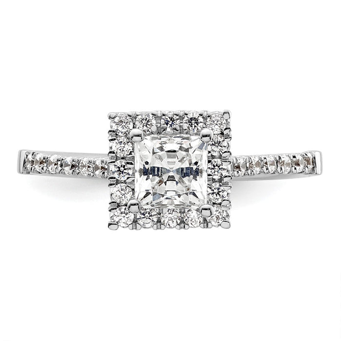 Buy 14K White Gold Halo Engagement Ring for 3/4 Carat Stone - Stylish Design!-4