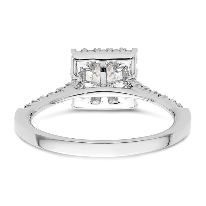 Buy 14K White Gold Halo Engagement Ring for 3/4 Carat Stone - Stylish Design!-5