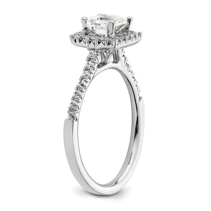 Buy 14K White Gold Halo Engagement Ring for 3/4 Carat Stone - Stylish Design!-6