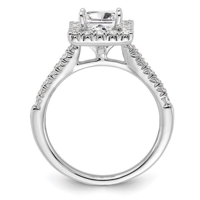 Buy Exclusive 14K White Gold Halo Engagement Ring Semi-Mount for 1 Carat-2