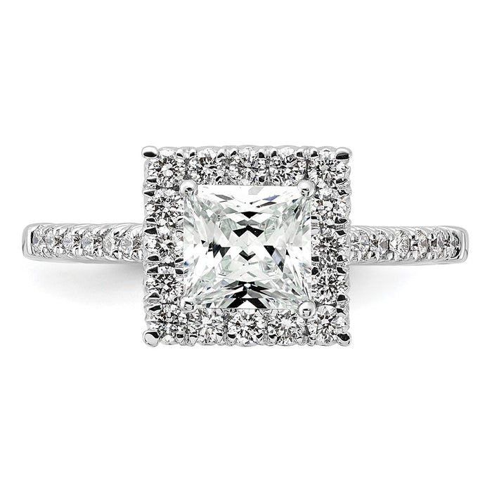 Buy Exclusive 14K White Gold Halo Engagement Ring Semi-Mount for 1 Carat-4