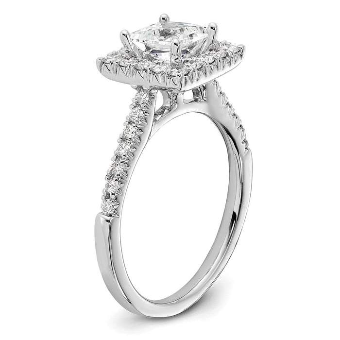 Buy Exclusive 14K White Gold Halo Engagement Ring Semi-Mount for 1 Carat-6