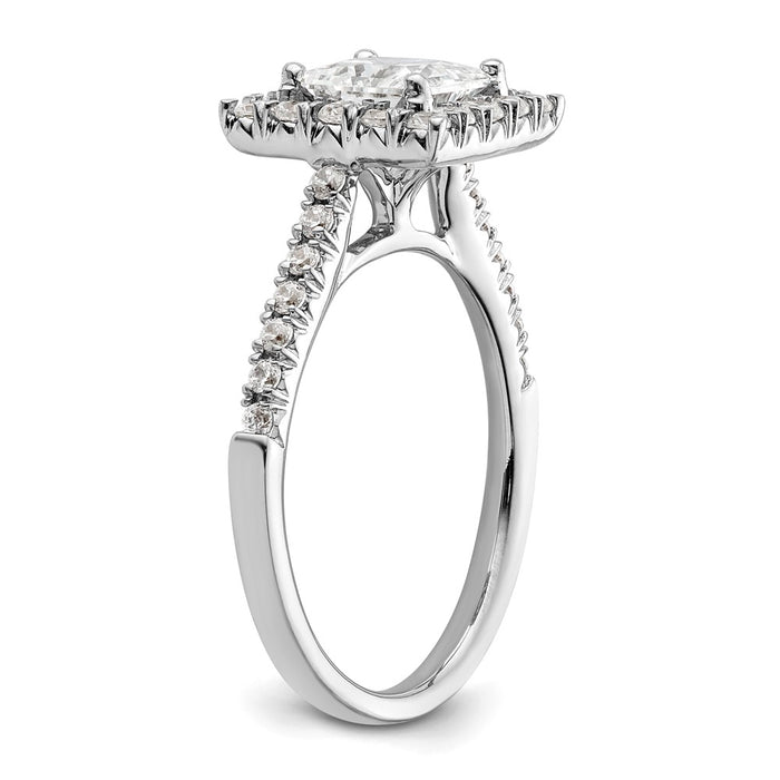 Buy Exclusive 14K White Gold Halo Engagement Ring for 1.25 Carat Princess Cut-6