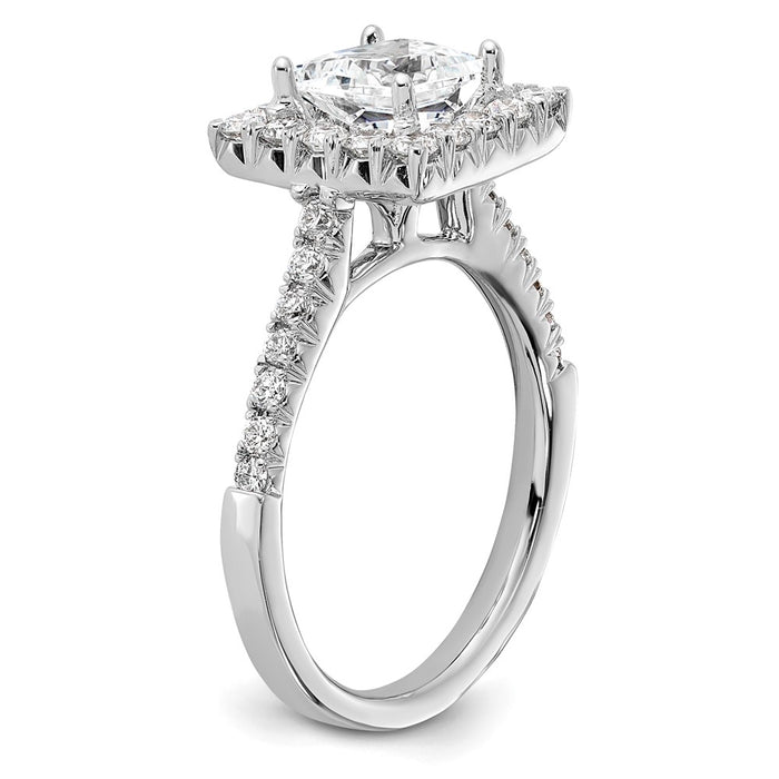 Buy Stylish 14K White Gold Halo Engagement Ring for 1.5 Carat Stone-6
