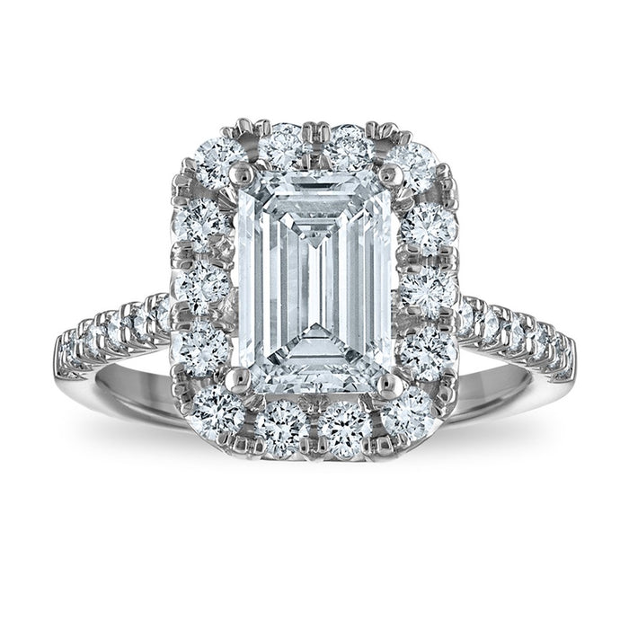 Buy Exclusive 14K Certified 2.77ct Lab-Grown Emerald Ring with Diamond Halo - Stylish Value-1