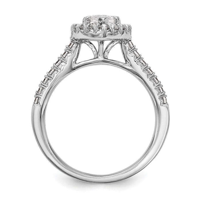Buy Exclusive 14K White Gold Semi-Mount Engagement Ring, 1 Carat Marquise & Diamonds-2
