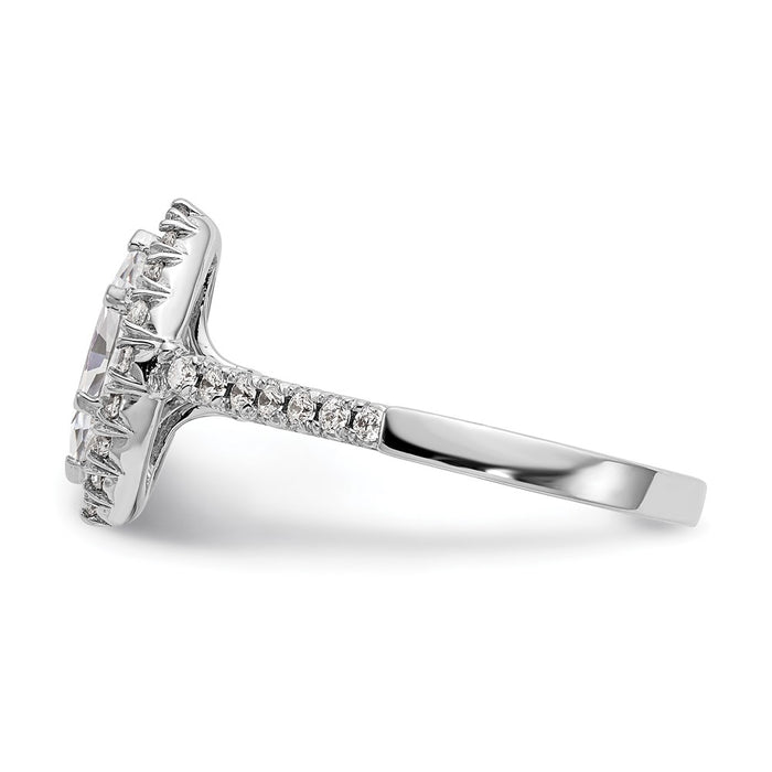 Buy Exclusive 14K White Gold Semi-Mount Engagement Ring, 1 Carat Marquise & Diamonds-3