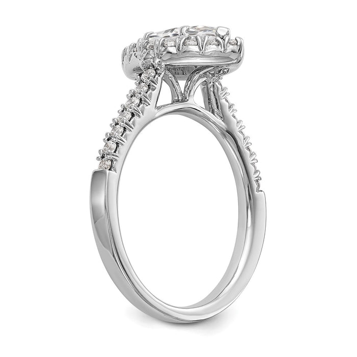 Buy Exclusive 14K White Gold Semi-Mount Engagement Ring, 1 Carat Marquise & Diamonds-6