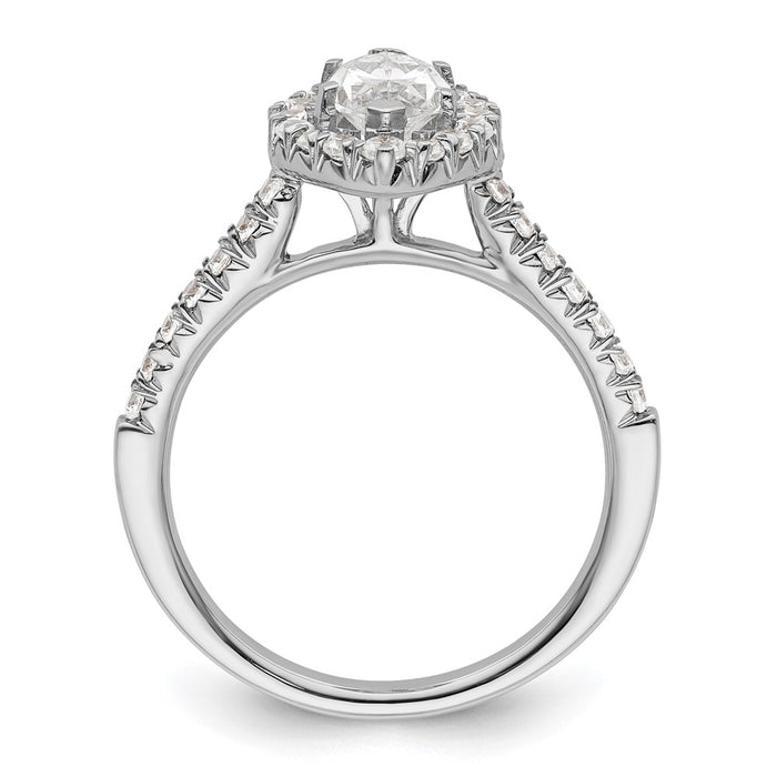 Buy Exclusive 14K White Gold Semi-Mount Engagement Ring for 1.25 Carat Marquise-2