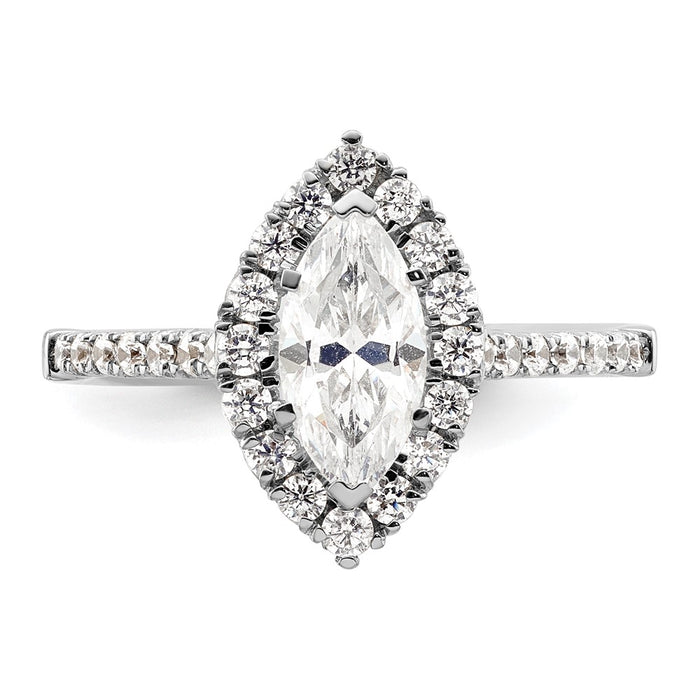 Buy Exclusive 14K White Gold Semi-Mount Engagement Ring for 1.25 Carat Marquise-4