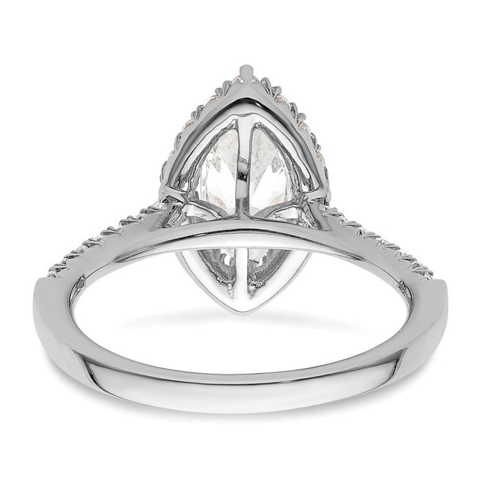 Buy Exclusive 14K White Gold Semi-Mount Engagement Ring for 1.25 Carat Marquise-5