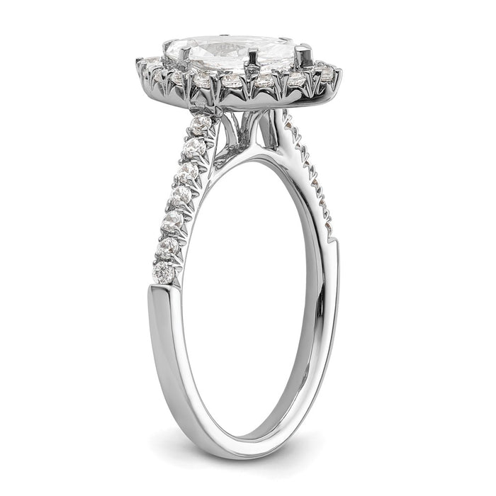Buy Exclusive 14K White Gold Semi-Mount Engagement Ring for 1.25 Carat Marquise-6