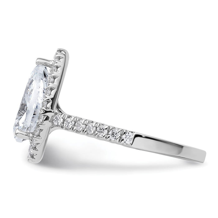 Buy Exclusive 14k White Gold Pear Halo Engagement Ring - Lab-Grown Diamond, VS/SI+-3
